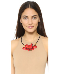 Красное кожаное колье от Marni