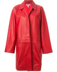 Женское красное кожаное пальто от Current/Elliott