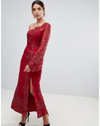 Красное кружевное вечернее платье от Bariano