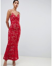 Красное кружевное вечернее платье от Jarlo