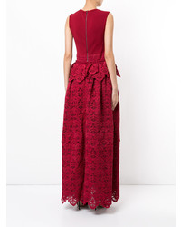 Красное кружевное вечернее платье от Antonio Berardi