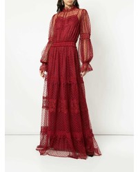 Красное кружевное вечернее платье от Copurs