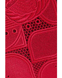 Красное кружевное вязаное платье от Antonio Berardi