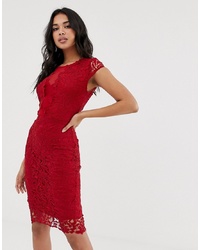 Красное кружевное облегающее платье от Girl In Mind