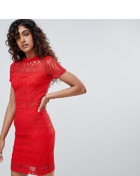 Красное кружевное облегающее платье от Parisian Tall