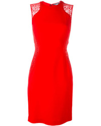 Красное кружевное облегающее платье от Stella McCartney