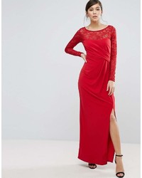 Красное кружевное платье-макси от Coast