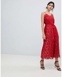 Красное кружевное платье-макси от Little Mistress