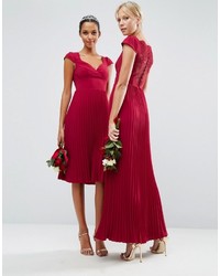 Красное кружевное платье-макси от Asos