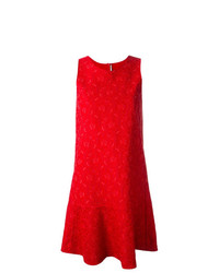 Красное кружевное платье прямого кроя от Ermanno Scervino