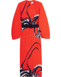 Красное кружевное платье с принтом от SOLACE London