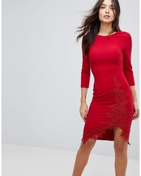 Красное кружевное платье-футляр от Little Mistress