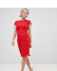 Красное кружевное платье-футляр от Paper Dolls Petite