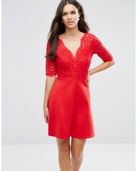 Красное кружевное платье от Asos