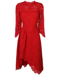 Красное кружевное платье от Ermanno Scervino
