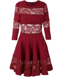 Красное кружевное платье от Philipp Plein