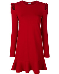 Красное кружевное платье от RED Valentino