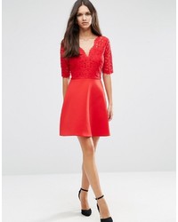 Красное кружевное платье от Asos
