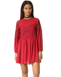 Красное кружевное плетеное платье от Endless Rose
