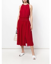 Красное льняное пляжное платье от Altuzarra