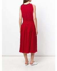 Красное льняное пляжное платье от Altuzarra