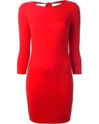 Красное облегающее платье от Alexander McQueen