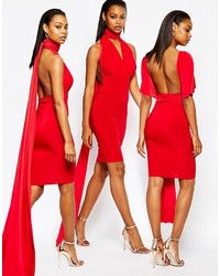 Красное облегающее платье от Boohoo