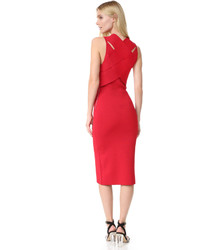 Красное облегающее платье от Dion Lee