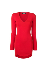 Красное облегающее платье от Dsquared2