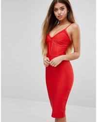Красное облегающее платье от PrettyLittleThing