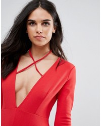 Красное облегающее платье от Missguided