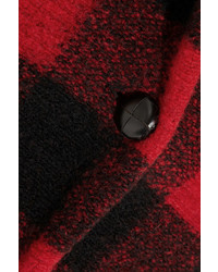 Женское красное пальто в шотландскую клетку от Etoile Isabel Marant