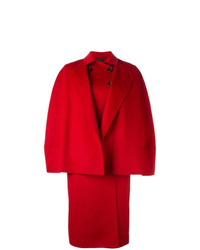 Красное пальто-накидка от Agnona