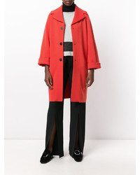 Красное пальто-накидка от D-Exterior