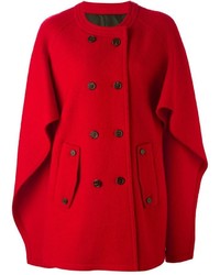 Красное пальто-накидка от Neil Barrett