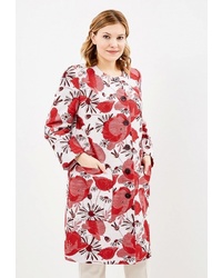 Женское красное пальто с цветочным принтом от Borboleta