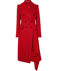 Женское красное пальто от Alexander McQueen