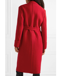 Женское красное пальто от Helmut Lang