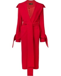 Женское красное пальто от Christian Siriano