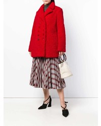 Женское красное пальто от Marco De Vincenzo