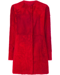 Женское красное пальто от Drome