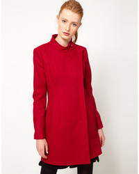 Женское красное пальто от French Connection