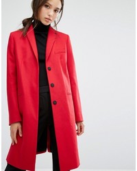 Женское красное пальто от French Connection