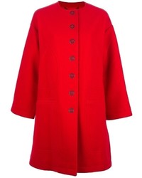 Женское красное пальто от Kenzo