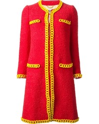 Женское красное пальто от Moschino