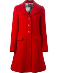 Женское красное пальто от Moschino