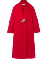 Женское красное пальто от Oscar de la Renta