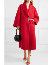 Женское красное пальто от Oscar de la Renta