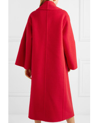Женское красное пальто от Oscar de la Renta