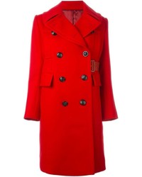 Женское красное пальто от Sacai